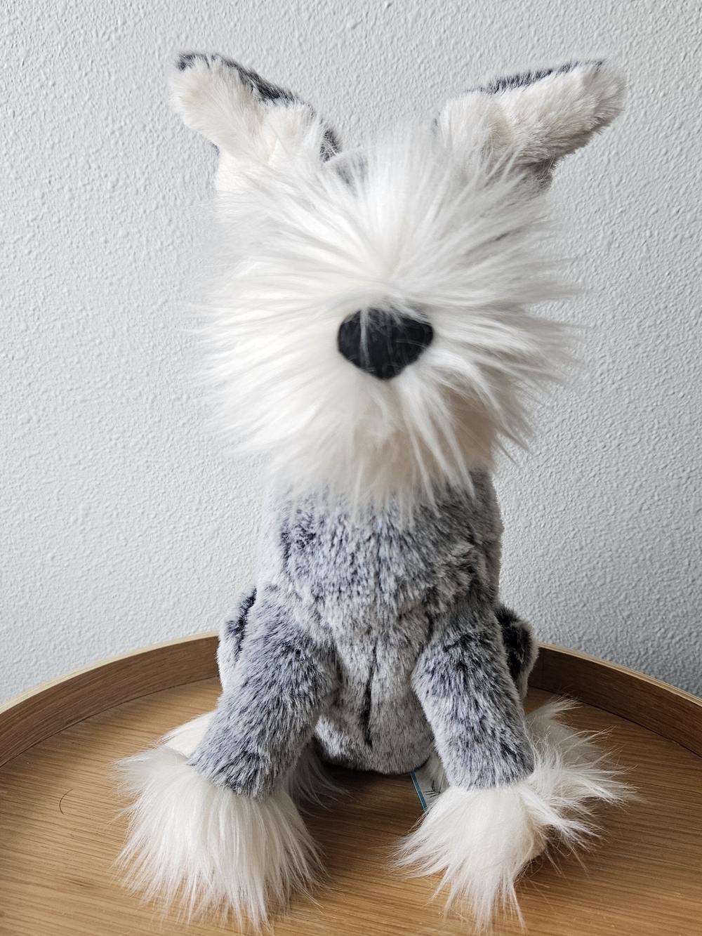 NWT!!! Jellycat Grey and White "Lawrence Schnauzer" Dog Plush